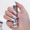 Mirror silver nail polish metal color stainless steel