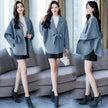 Woolen cape coat