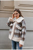 New coat plaid lamb wool thick plaid coat