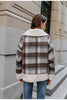 New coat plaid lamb wool thick plaid coat