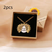 Sunshine Sunflower Necklace Women Men