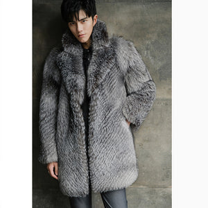 Men's Fur Coat Imitation Fox Fur