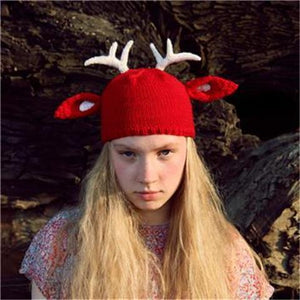 New Trend Knitted Hat Handmade Christmas Gift Deer Funny Western Style