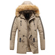 Hooded warm cotton jacket mid-length