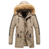 Hooded warm cotton jacket mid-length