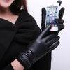 PU plus velvet warm gloves