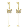 Premium sense tassel earrings butterfly earrings