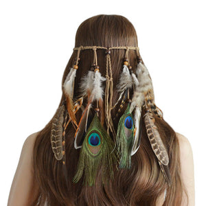 Peacock feather headband popular hair band