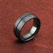 Black titanium steel ring