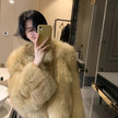 Women's Fashion Leopard Fur Coat