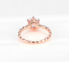 925 Silver Diamond Ring Rose Gold