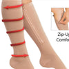 Plastic Calf Yoga Socks Compression Zipper Socks