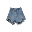 Denim Shorts Women Summer Design Sense Torn Edges