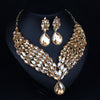 fashion exaggerated full drill bridal dress accessories luxury clavicle chain suit accessories necklace wholesale