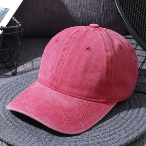 Washed Baseball Caps For Men And Women Outdoor Distressed Sun Hats Simple Caps