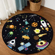 Cartoon space planet carpet