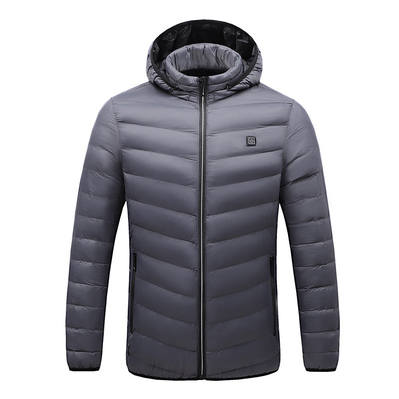 Thicken Plus Size New Smart Heating Cotton Coat Men