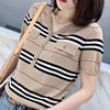 Ice Silk Sweater Women Short Sleeves