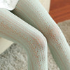 White Pantyhose Mesh Jacquard Stockings Children Pure Basic Stockings