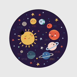 Cartoon space planet carpet