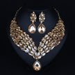 fashion exaggerated full drill bridal dress accessories luxury clavicle chain suit accessories necklace wholesale