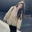 Women's Fur Lace Coat V-neck