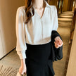 Versatile V-neck Long Sleeve Shirt For Women