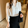 Versatile V-neck Long Sleeve Shirt For Women