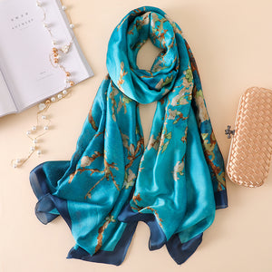 All-Match Spring, Autumn And Winter Silk Scarf Women Thin Scarf