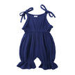 Toddler Baby Girls Sleeveless Solid Romper Jumpsuit Outfit