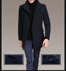 Long mid-length men's wool coat