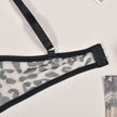 Women's Fashion Deep V Comfortable Leopard Print Underwear Suit With Leg Neck Ring