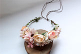 Flower girl flower bridesmaid wreath seaside