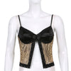 Sexy Bow-Knot Leopard-Print Mesh Camisole Women