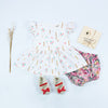 Baby Love Lvkong Dress Female Baby Fly Sleeve Flower Print Dress