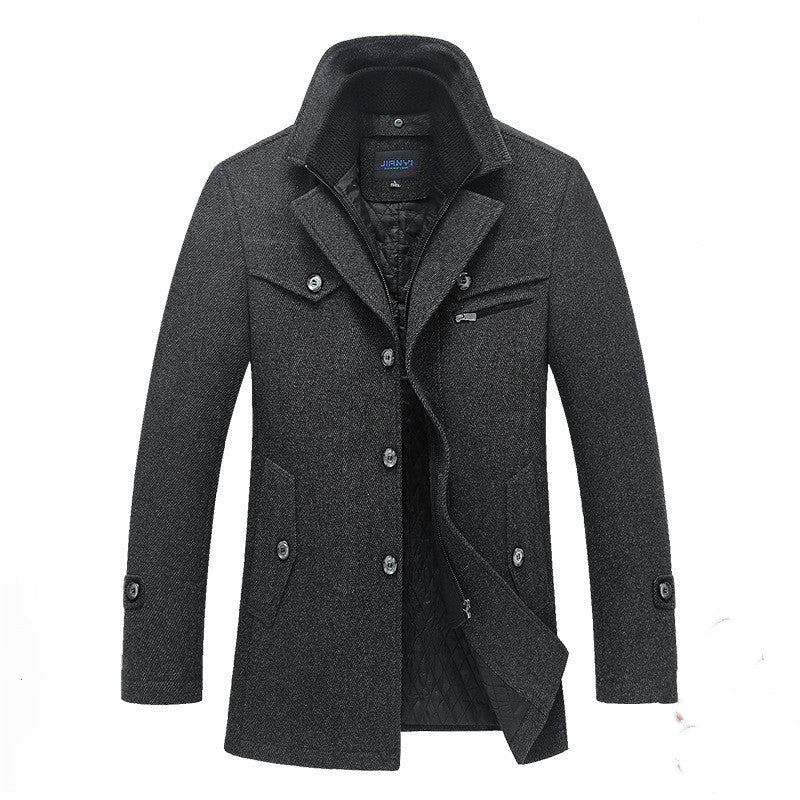 New Men's Woolen Coat Men jacket