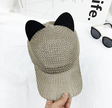 Summer Cute Cat Ear Breathable Solar Mesh Baseball Caps