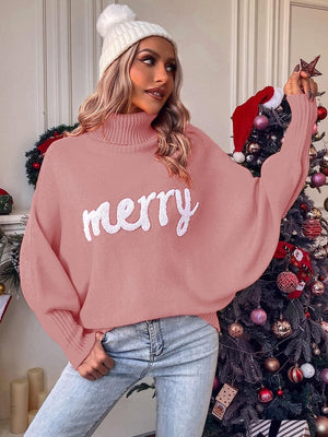 All-match Embroidered Warm Thickened Sweater For Women