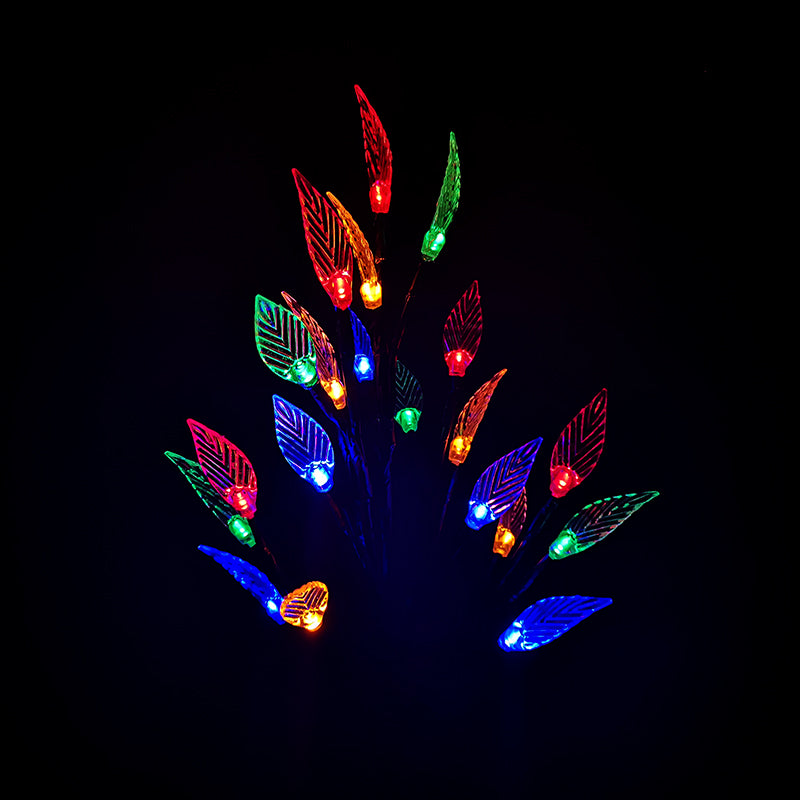 New Solar Leaf Branch Light Garden Lawn