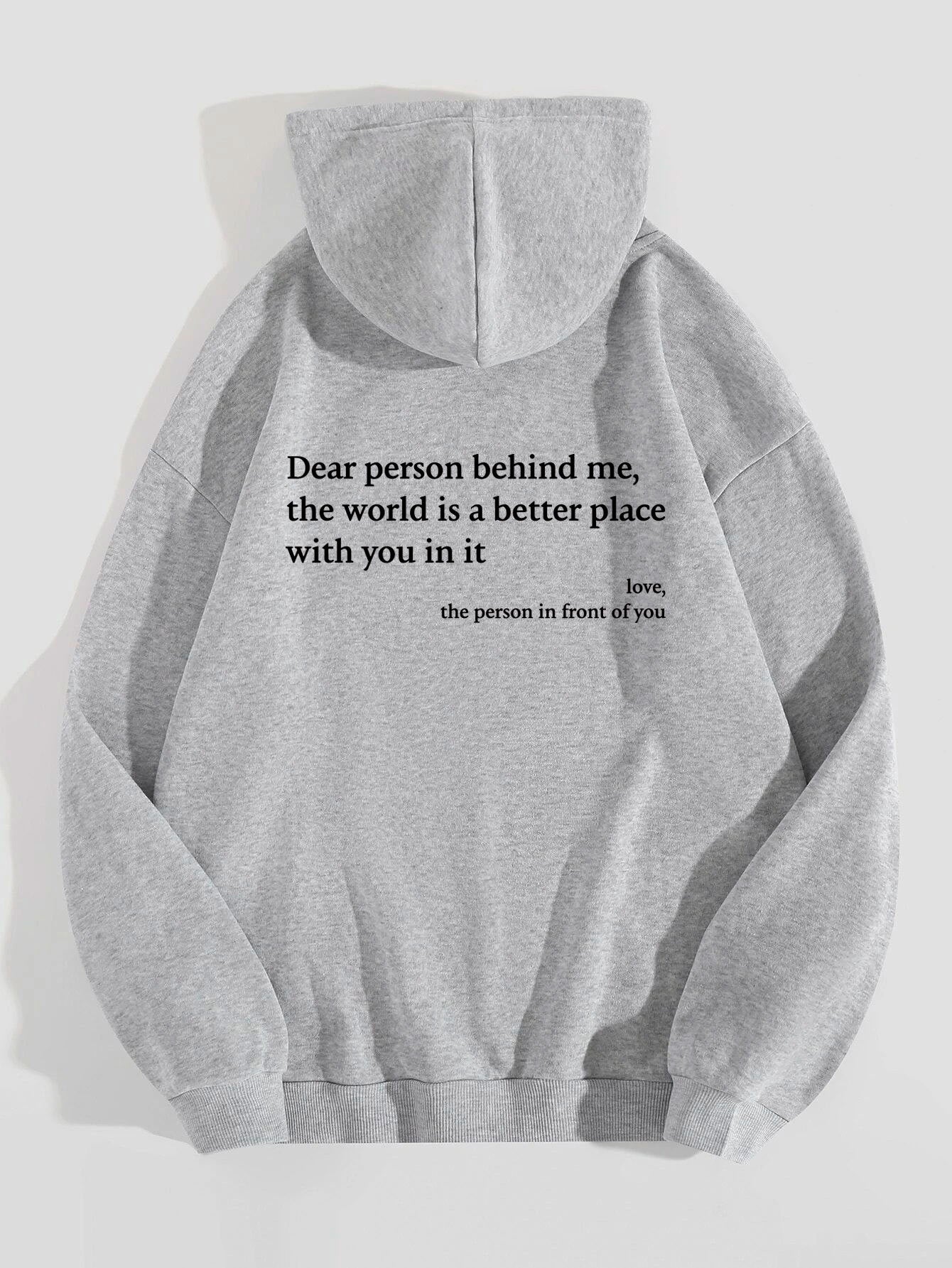 Drawstring Printed Hoodie Unisex Trendy Hoodies