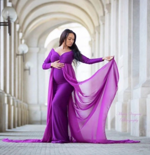 Pregnant woman cloak dress