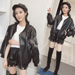 Rivet PU leather tassel short coat