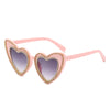 Fashion Peach Heart Diamond Sunglasses