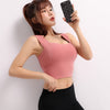 Yoga Crop Top For Women Sports Bra Sexy Underwear Push Up Bras Solid Athletic Vest Gym Fitness Shirt Sport Running Sportswear