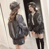 Rivet PU leather tassel short coat