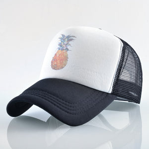 Men's And Women's Baseball Caps Fashion Pineapple Print