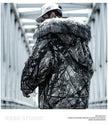 Big Fur Collar Camouflage Mountain Carving Loose Coat Cotton Jacket