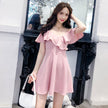 Retro Skirt Temperament Waist Dress Women