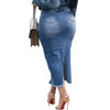 Women's Fashionable Hip-wrapped Stretch Denim Long Skirts