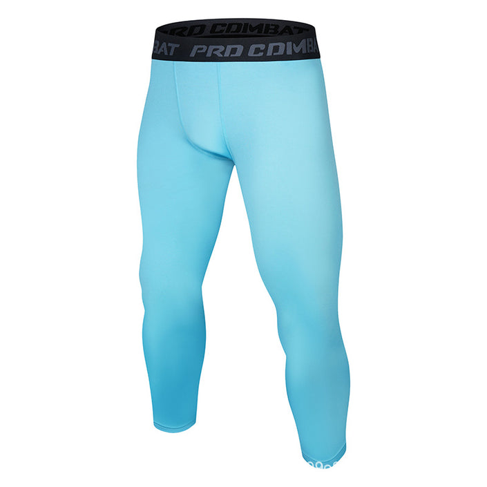 Outdoor Fitness Running Tight Cropped Pants Men